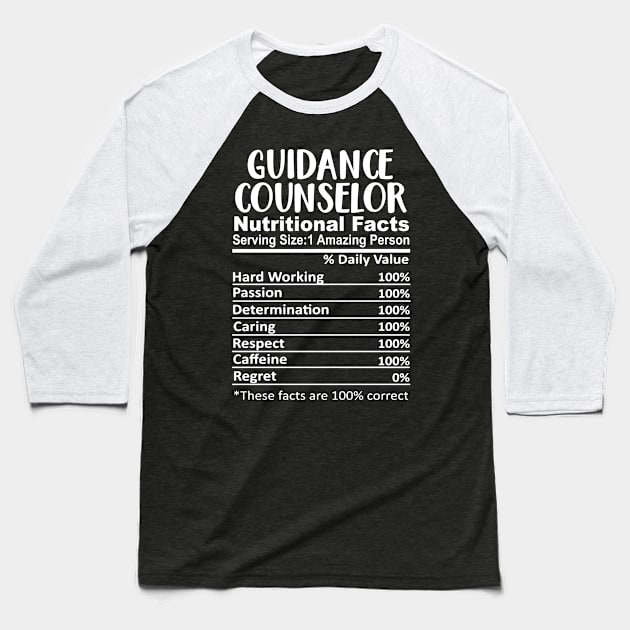 Guidance Counselor School Counseling Appreciation Baseball T-Shirt by HeroGifts